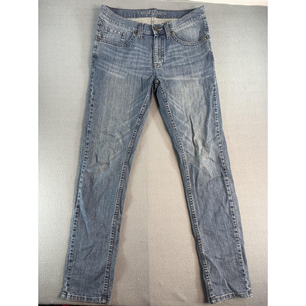 Cody James Jeans Mens 33x33 Med Wash Blue Slim Straight Stretch Denim Cowboy